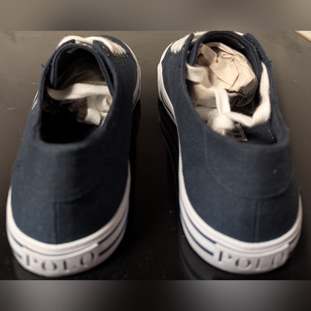 Polo Ralph Lauren Slater Canvas Low-Top Sneakers Junior Size 6.5 NWOT MSRP$69.95 - Picture 4 of 7